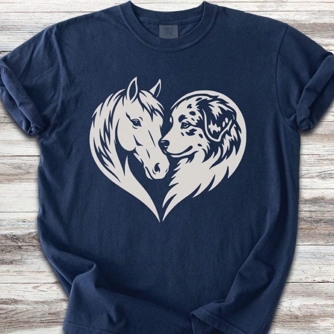 American Shepherd Horse Heart Bond T-Shirt