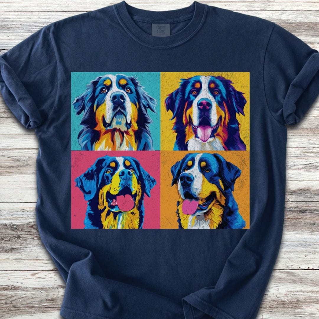 Bernese Mountain Dog Pop Art T-Shirt