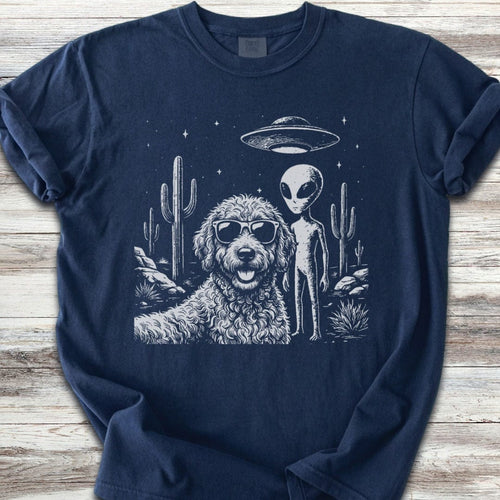 Doodle Alien Selfie T-Shirt