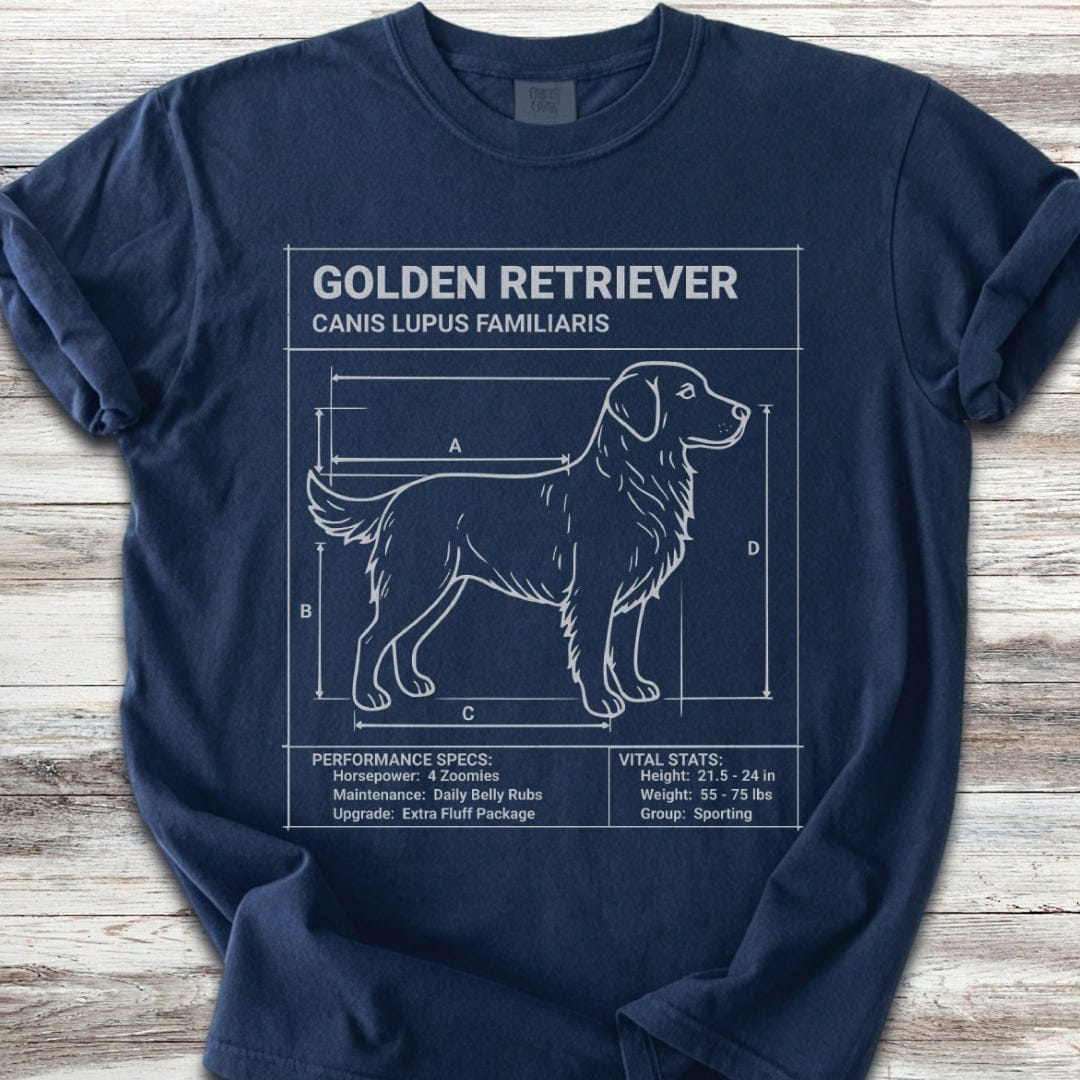 Golden Retriever Blueprint T-Shirt
