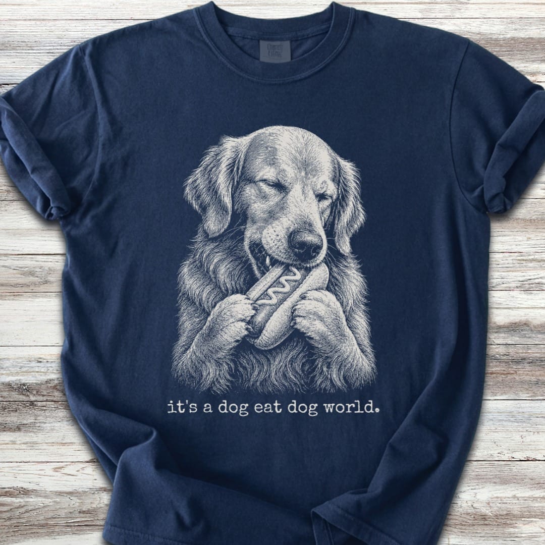 Golden Retriever Dog Eat Dog T-Shirt