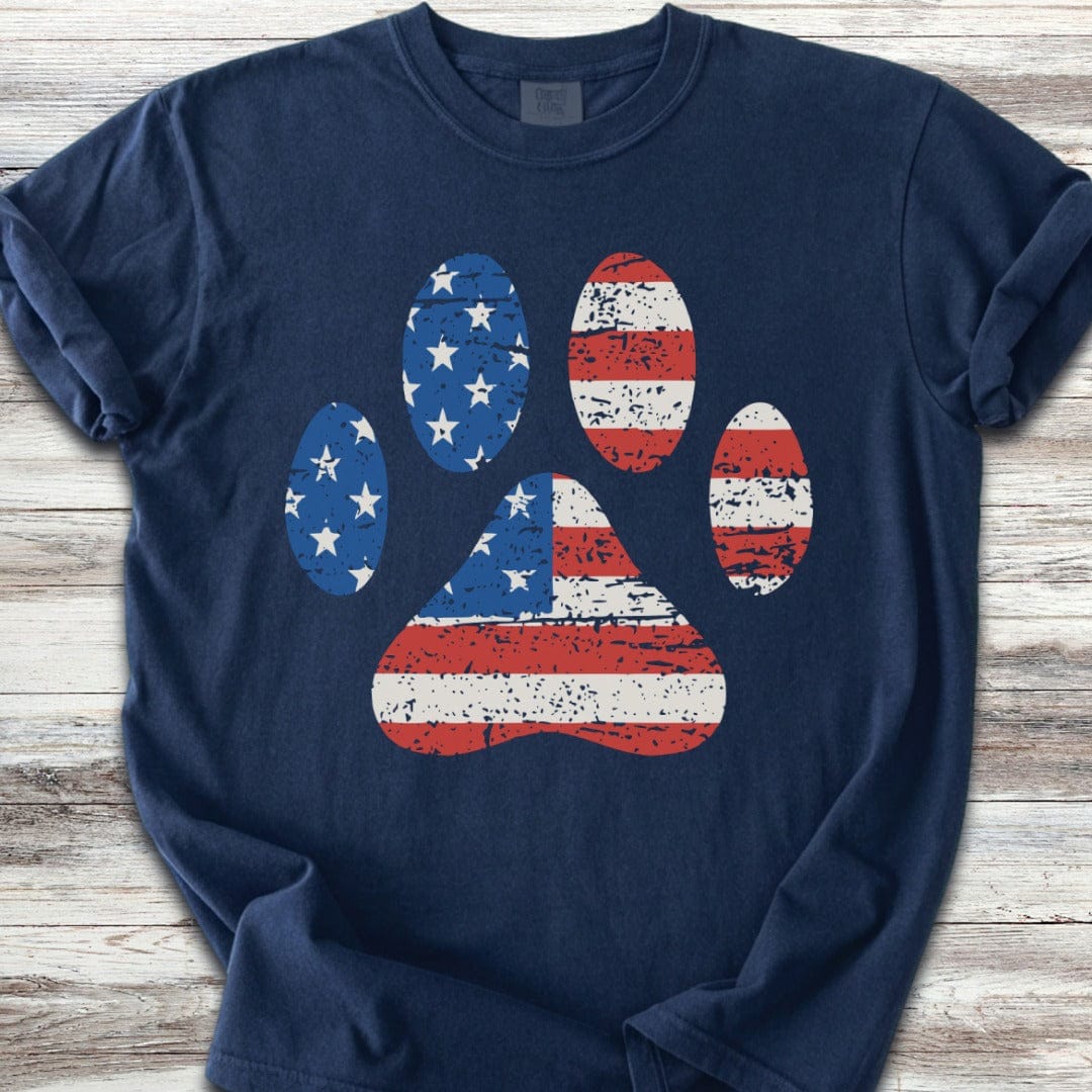 Stars & Stripes Paw Print T-Shirt