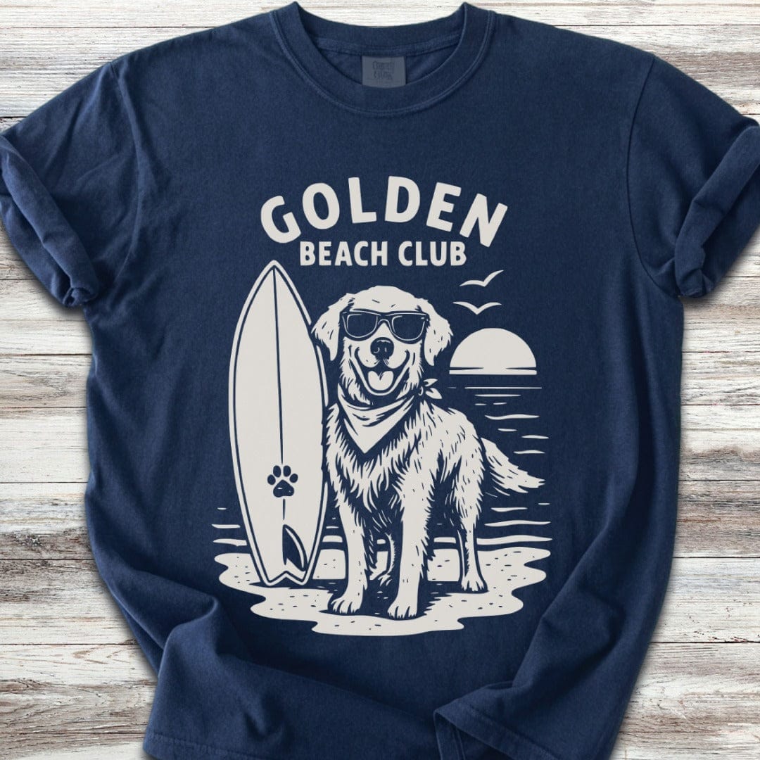 Golden Retriever Beach Club T-Shirt