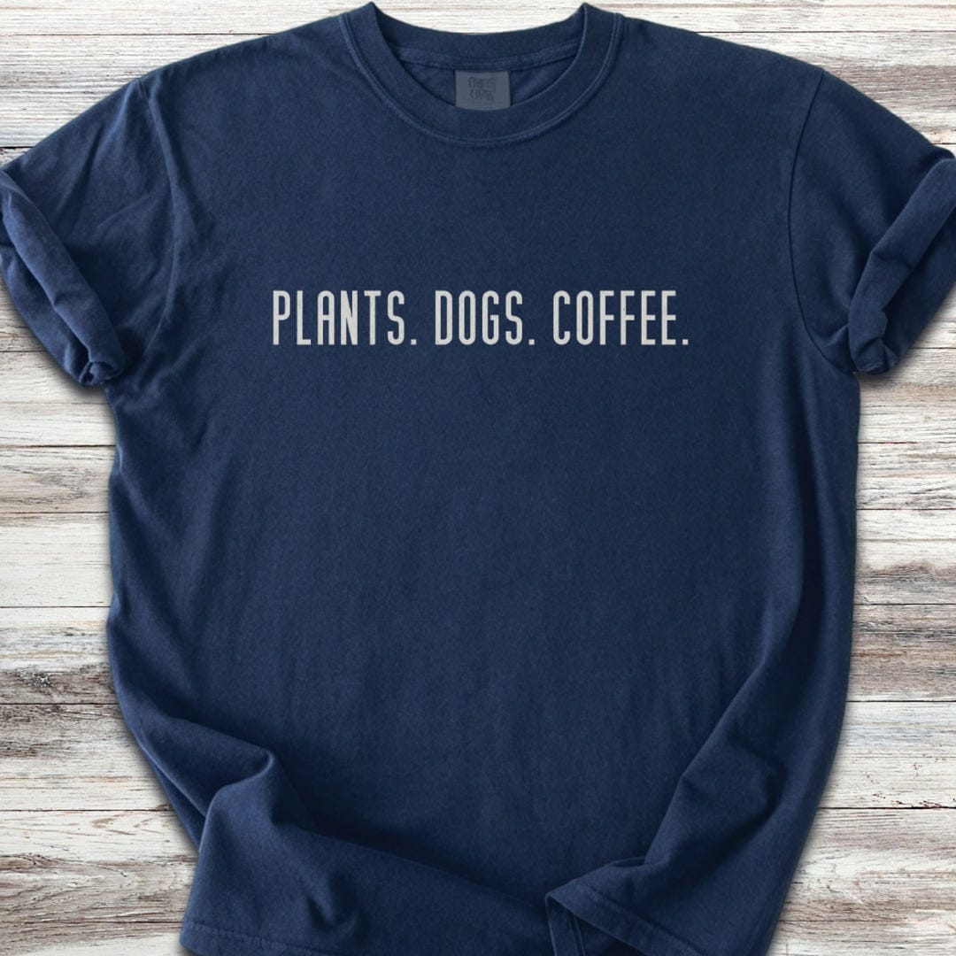 Plants Dogs Coffee T-Shirt