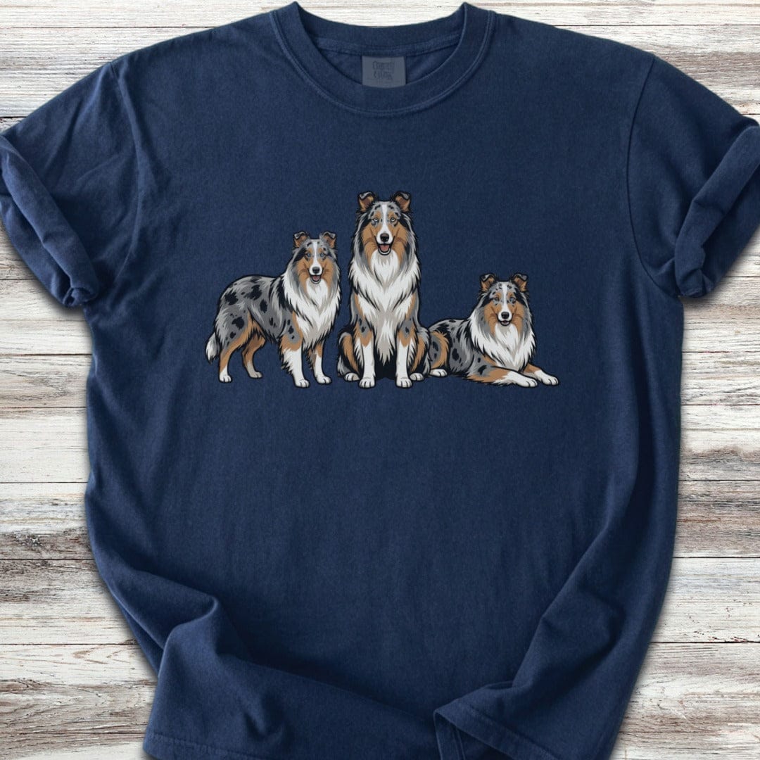 Australian Shepherd Blue Merle Trio T-Shirt