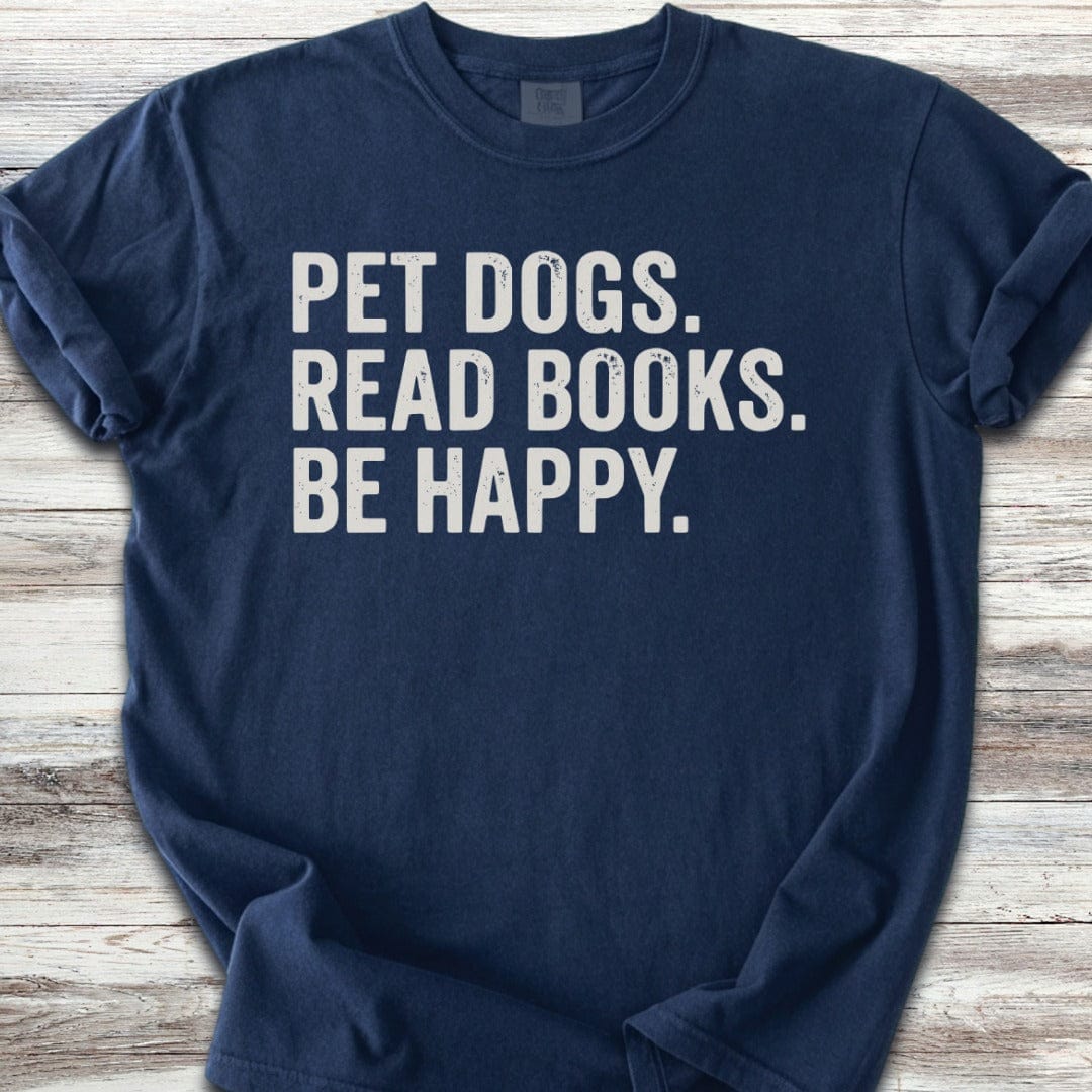 Dogs Books Happy T-Shirt