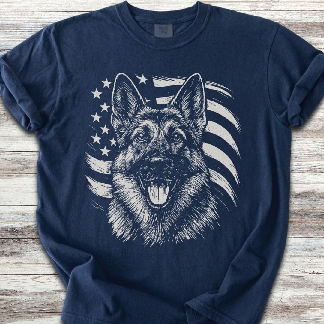 German Shepherd Flag T-Shirt