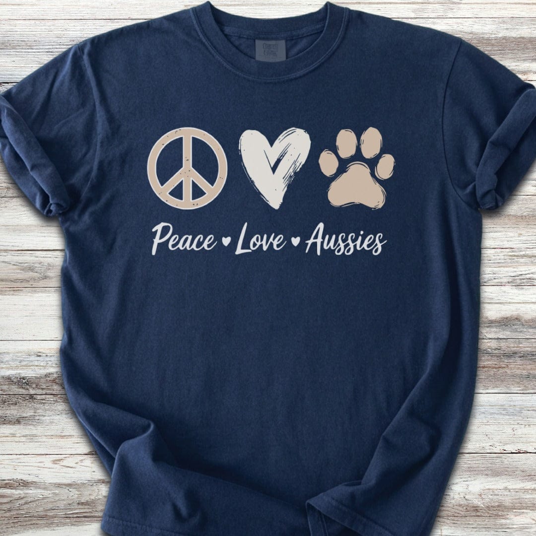 Australian Shepherd Aussie Peace T-Shirt