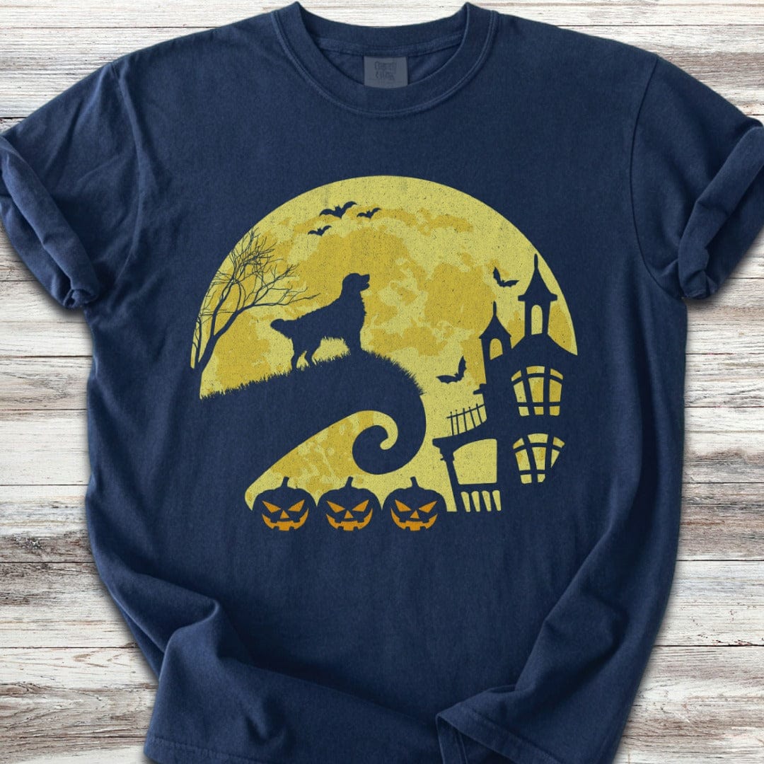 Golden Retriever Halloween Moon T-Shirt