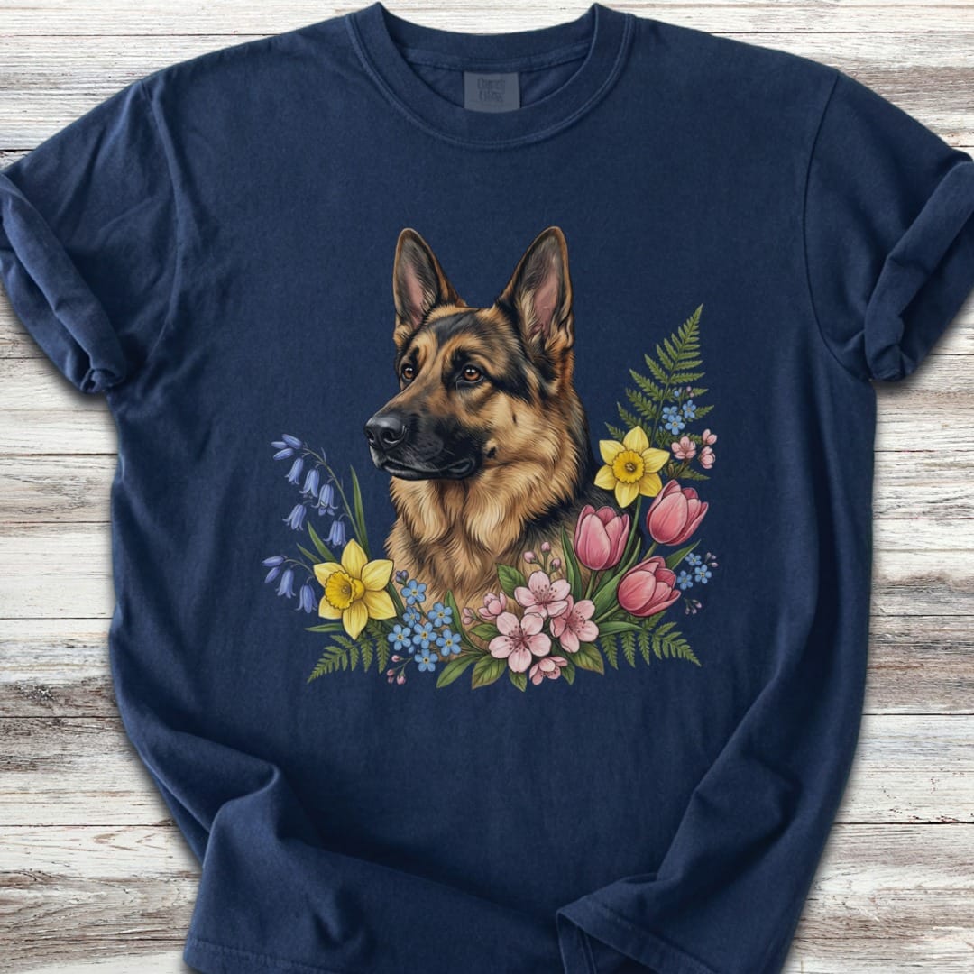 German Shepherd Spring Portrait T-Shirt