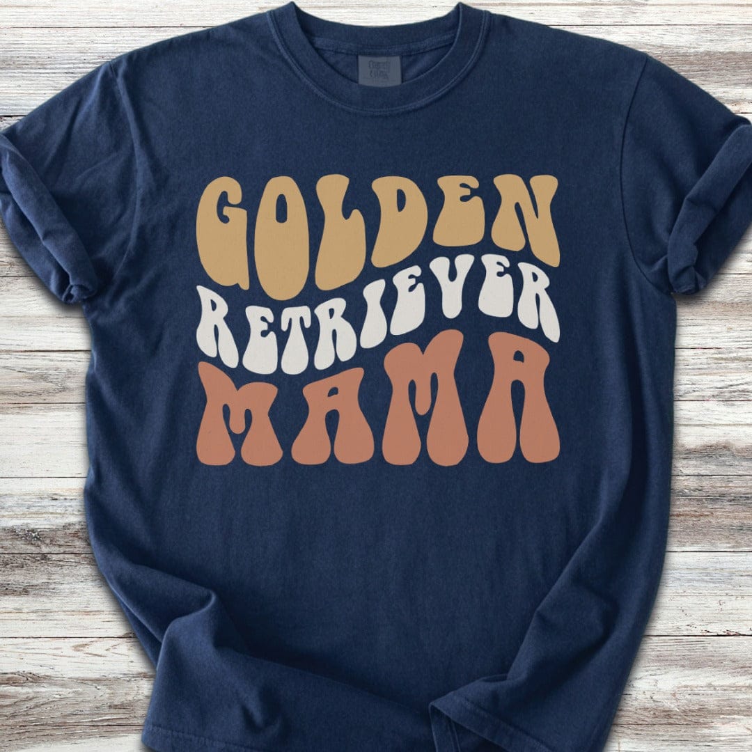 Golden Retriever Retro Mama T-Shirt