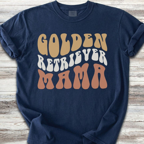 Golden Retriever Retro Mama T-Shirt
