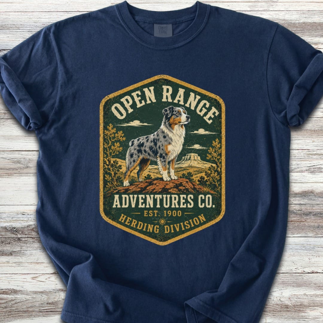 Australian Shepherd Adventures  T-Shirt