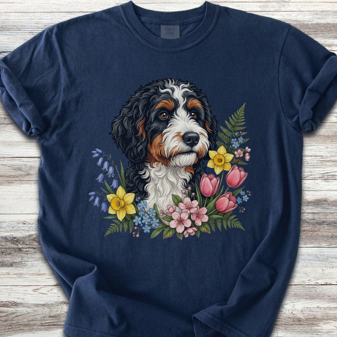 Bernedoodle Spring Portrait T-Shirt
