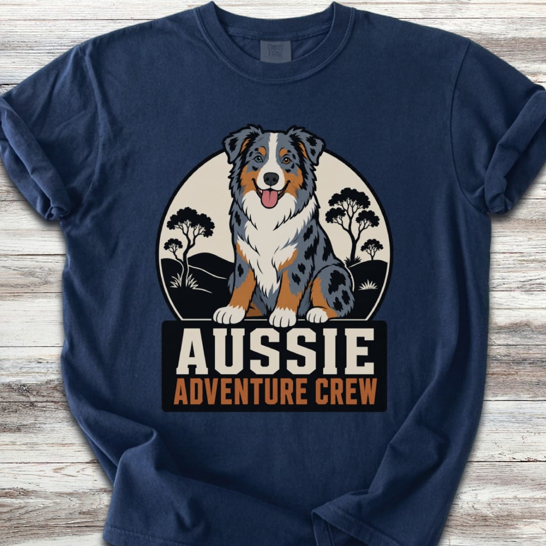 Australian Shepherd Adventure Crew  T-Shirt