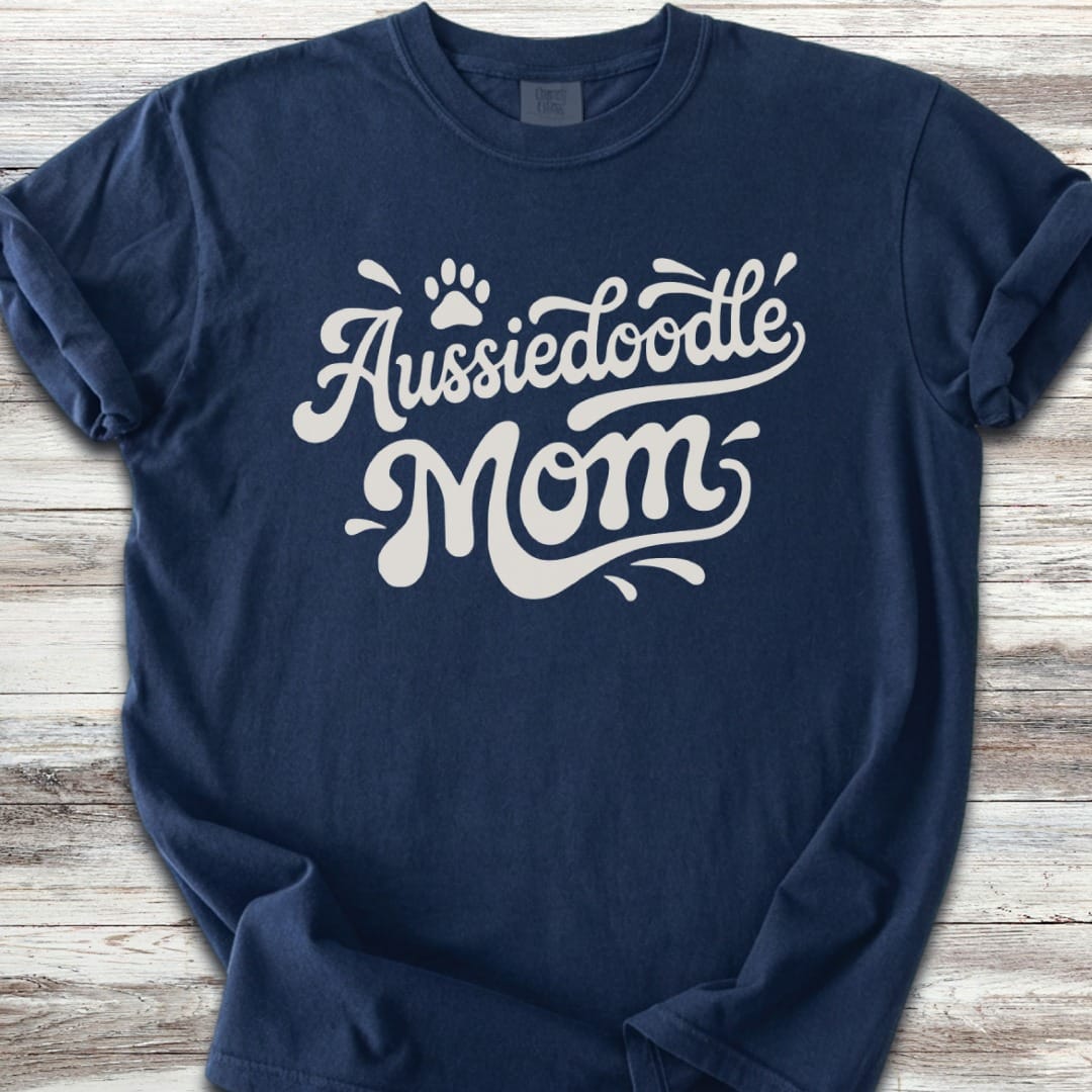 Aussiedoodle Groovy Mom T-Shirt