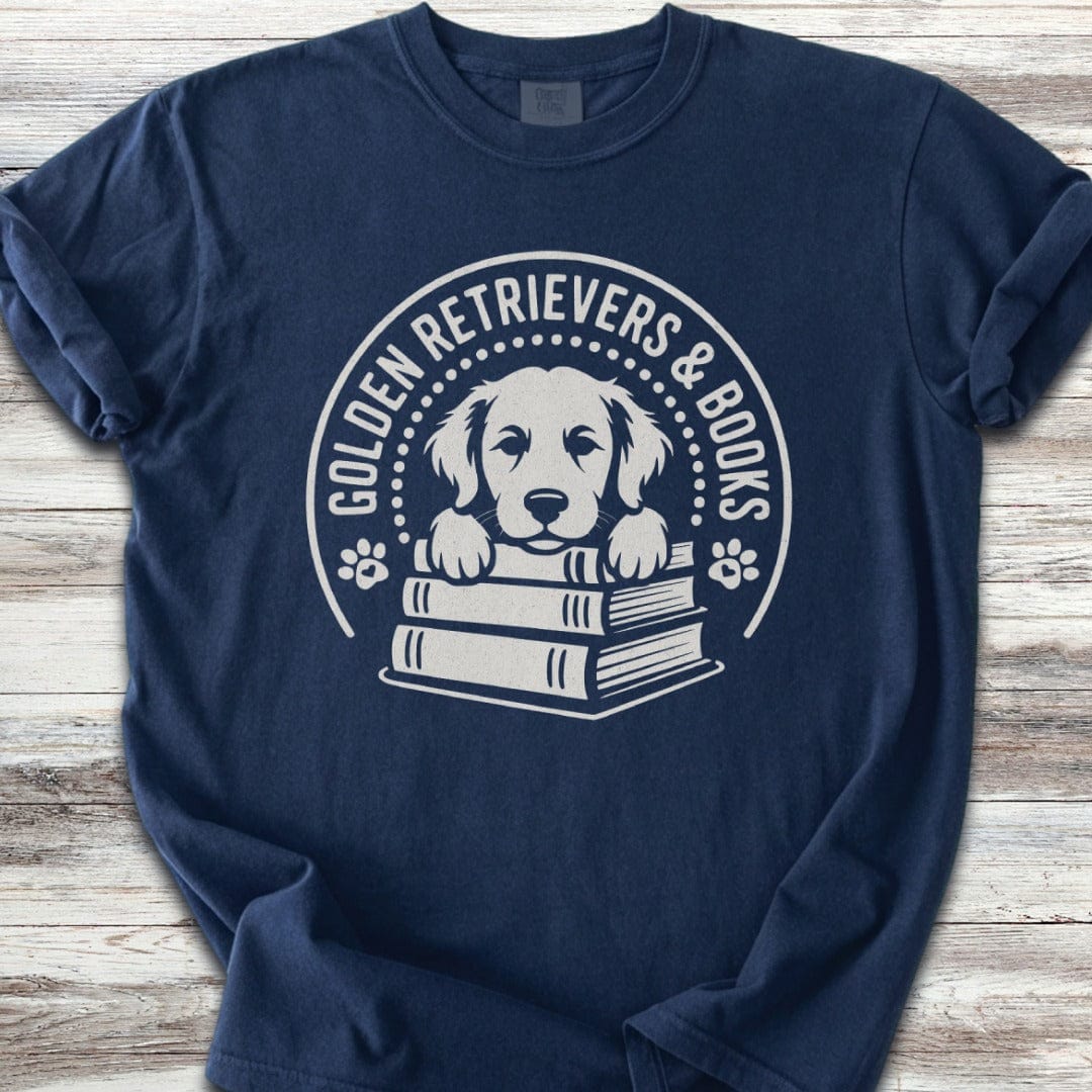Golden Retriever Books T-Shirt