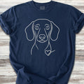 Dachshund Line Art Love T-Shirt