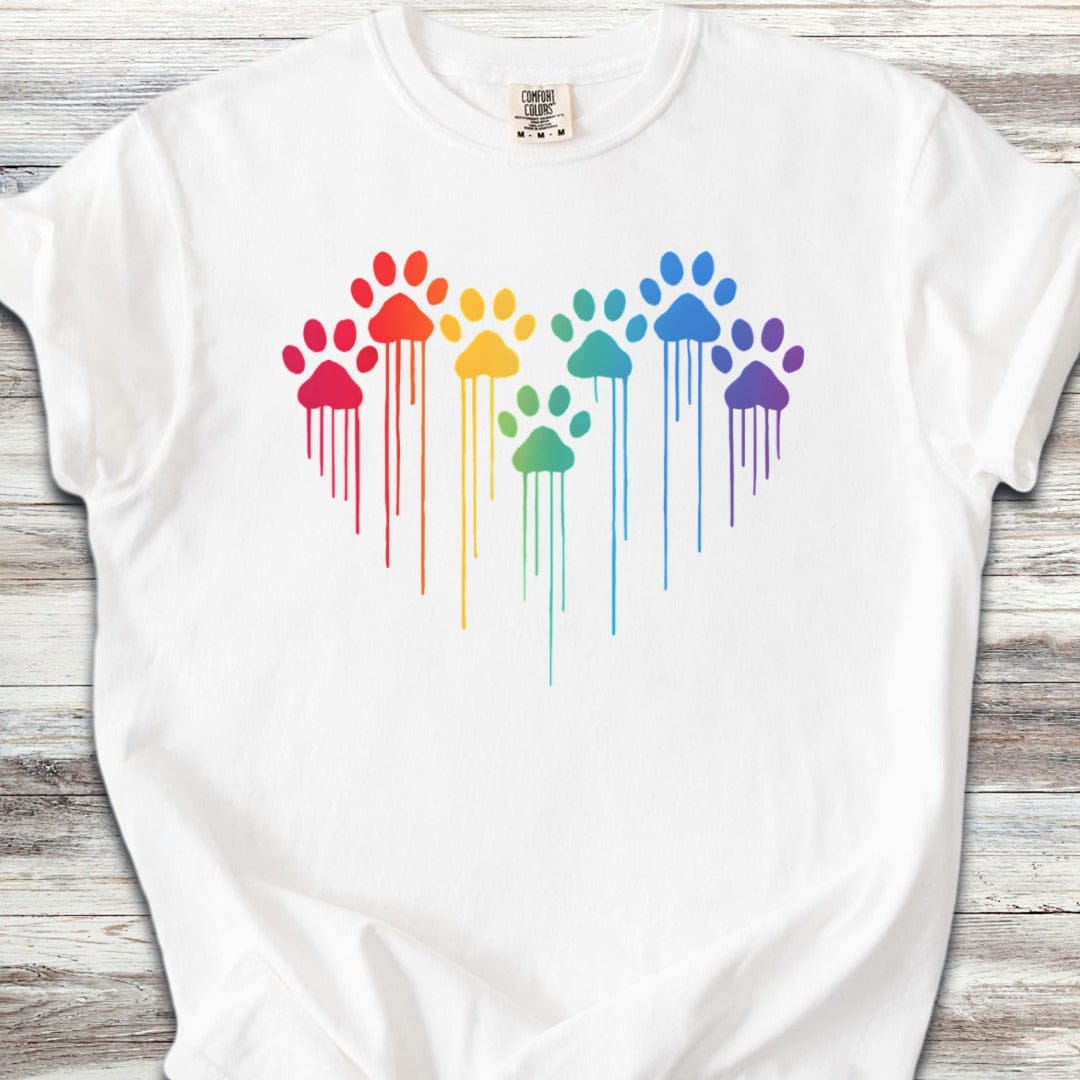 Rainbow Heart Prints T-Shirt