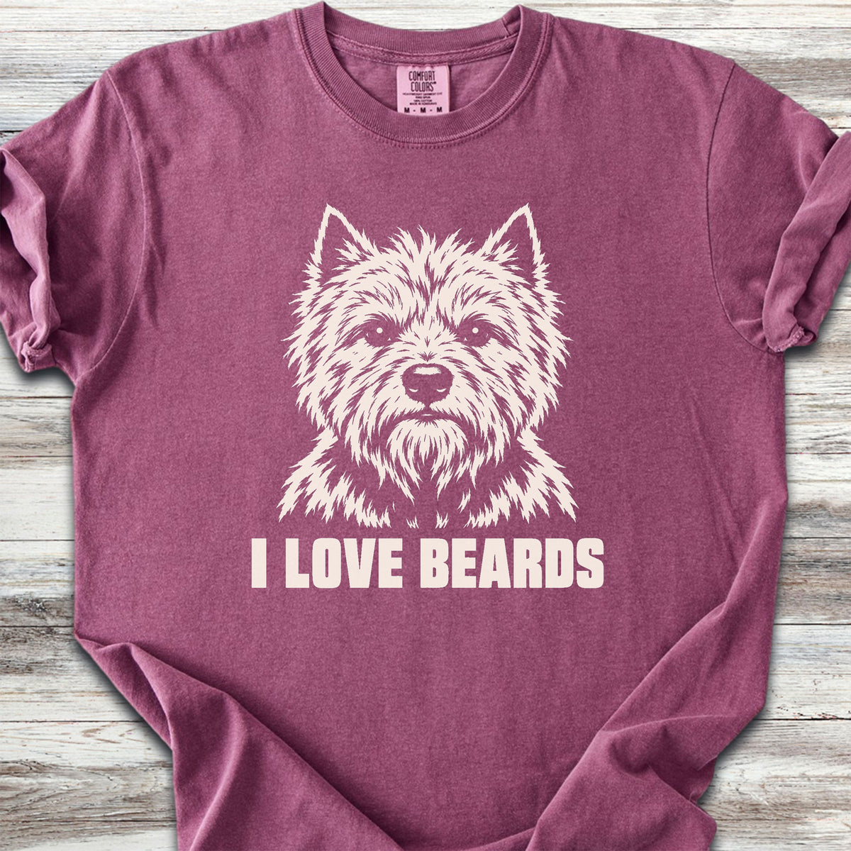 Cairn Terrier I Love Beards - Berry
