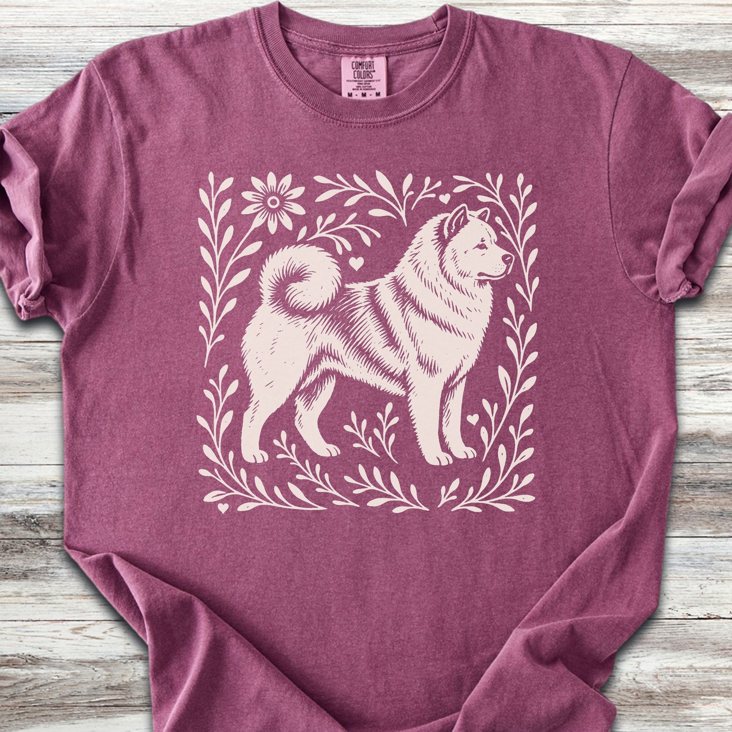 Akita Linocut - Berry