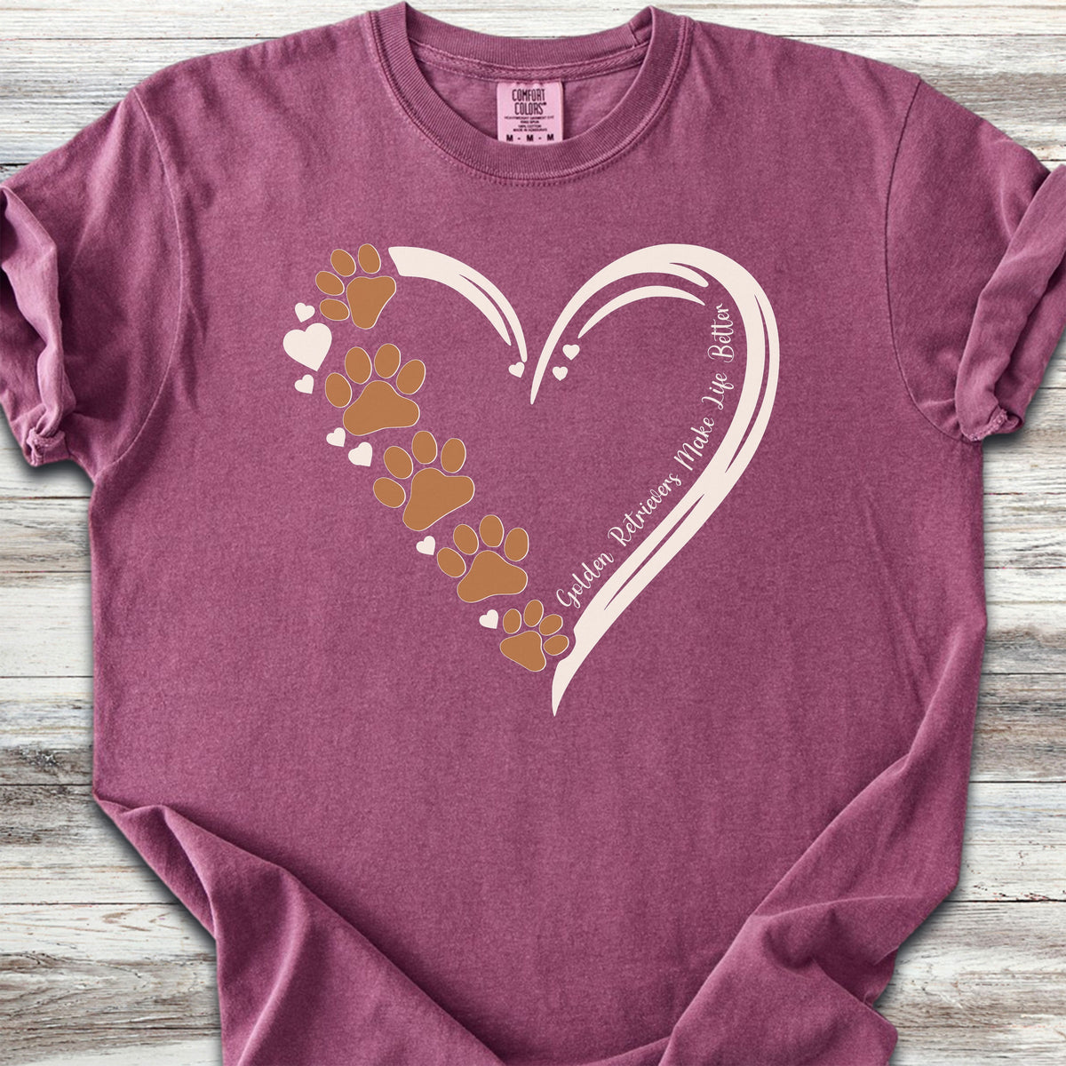 Golden Retriever Loyal Heart - Berry