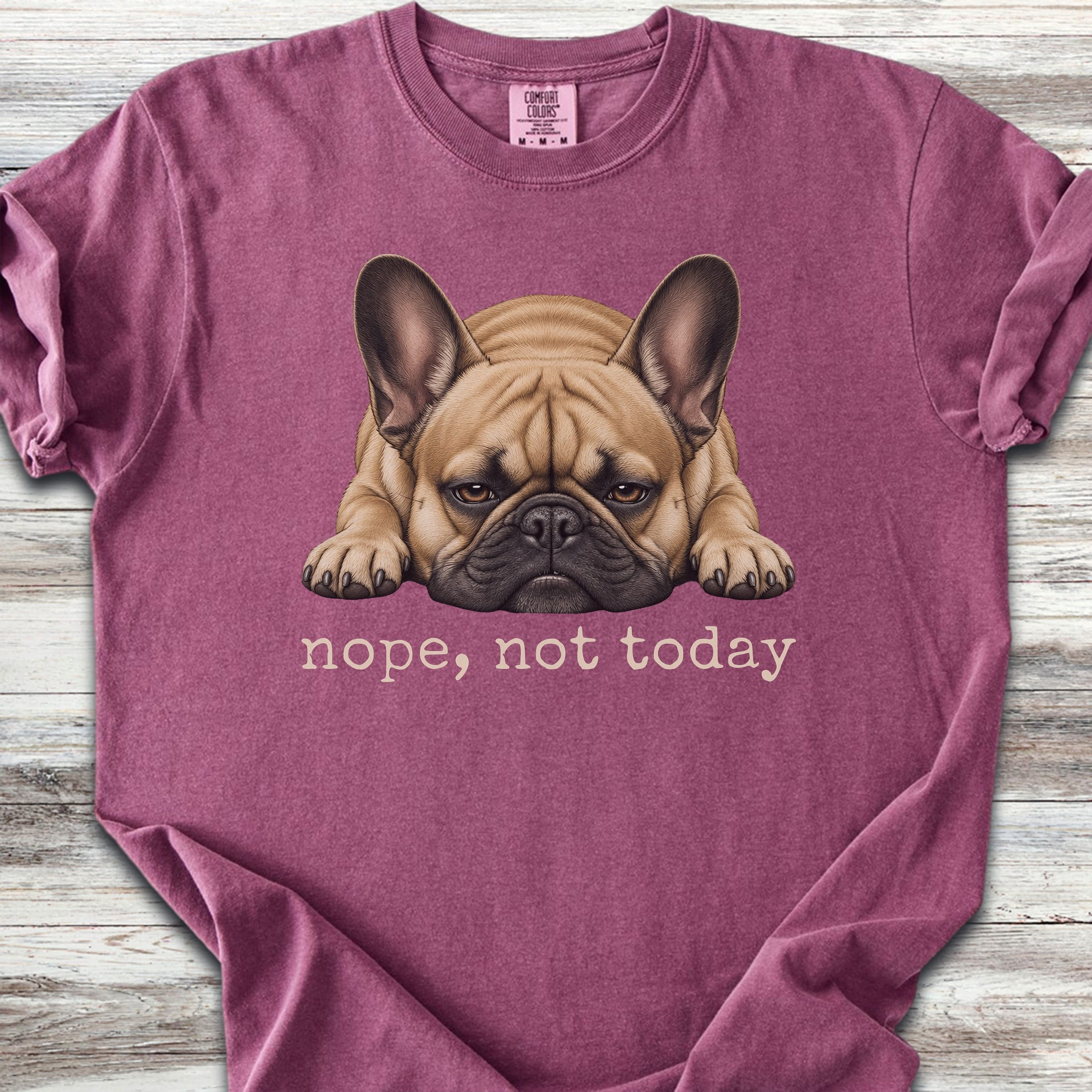 French Bulldog Nope - Berry
