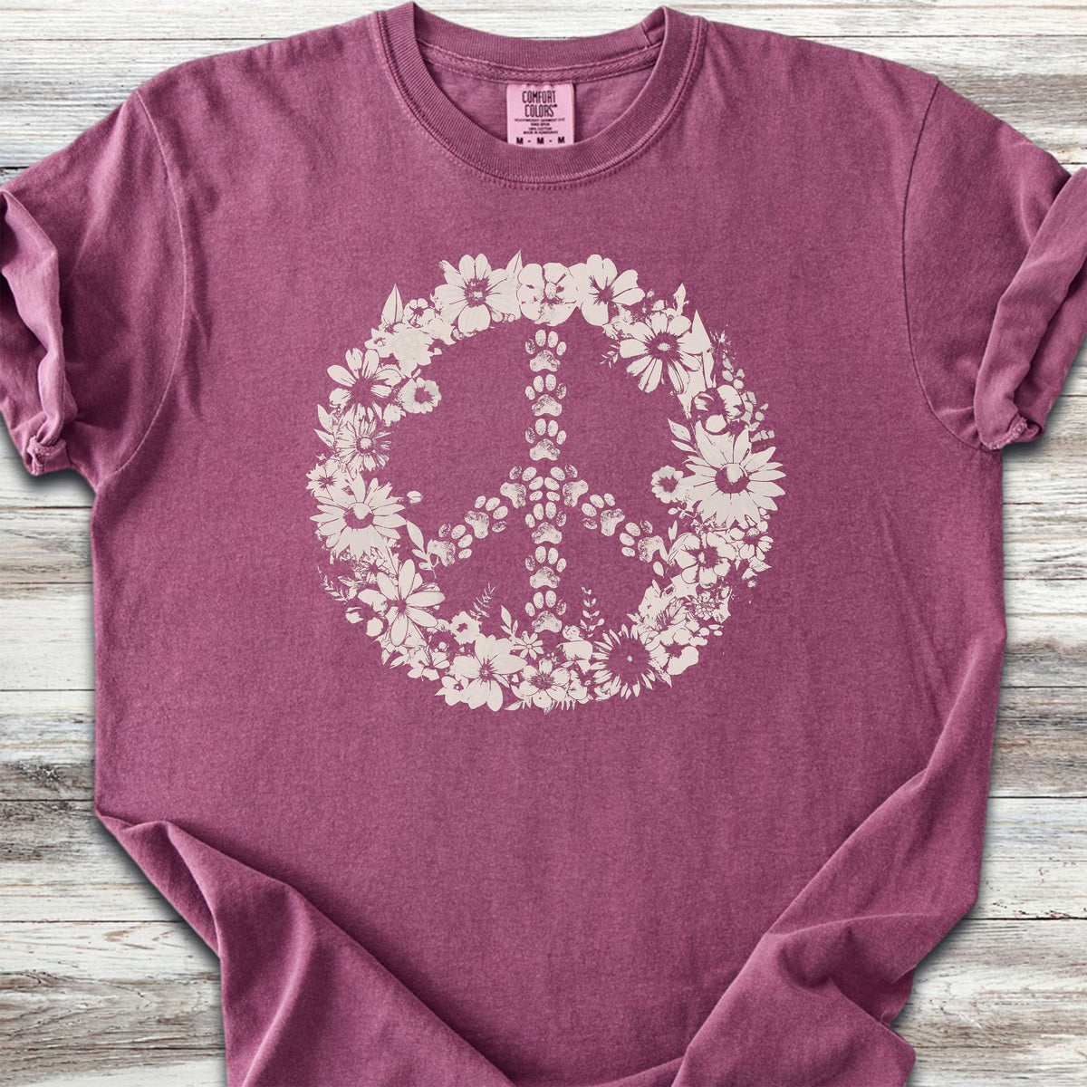 Vintage Floral Peace - Berry