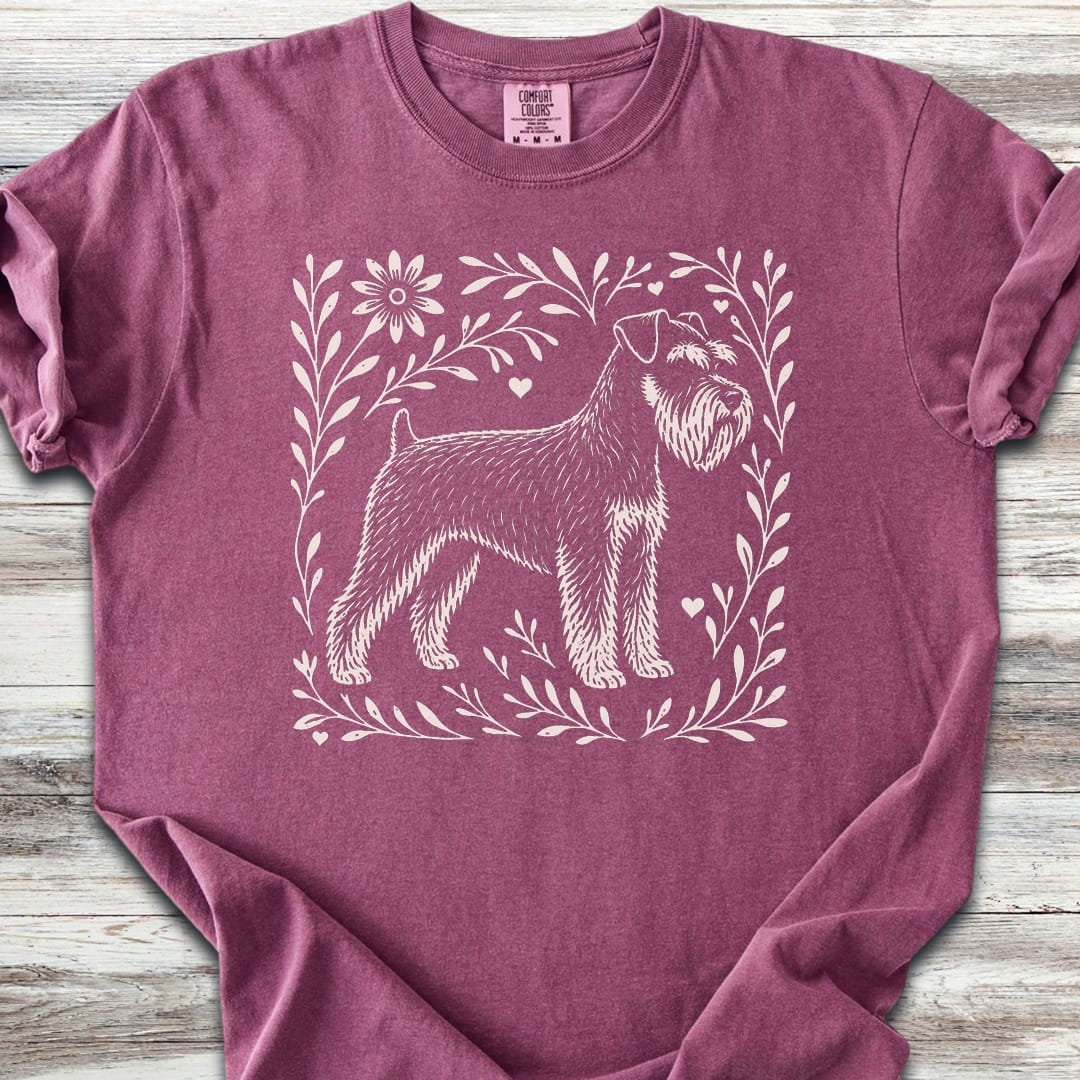 Schnauzer Linocut - Berry