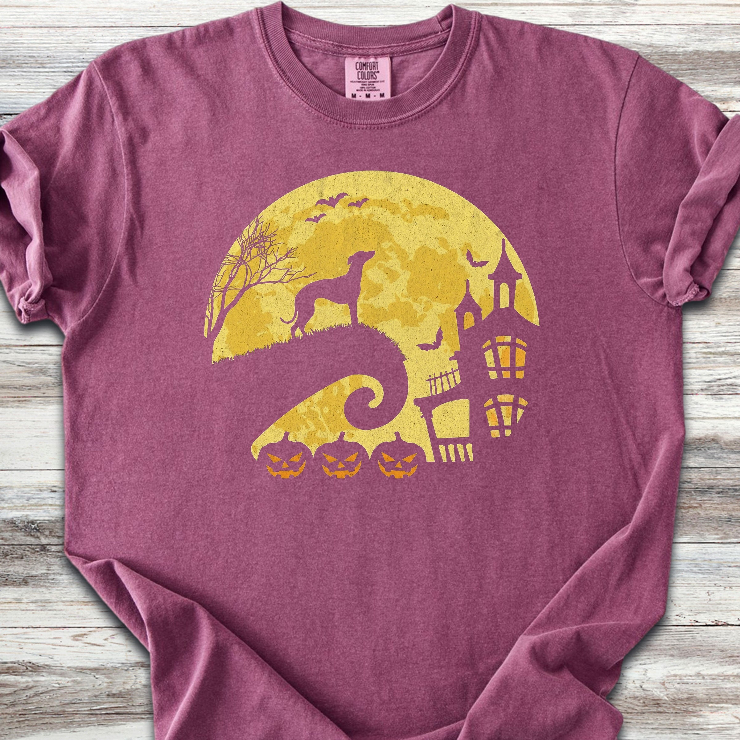 Whippet Halloween Moon - Berry