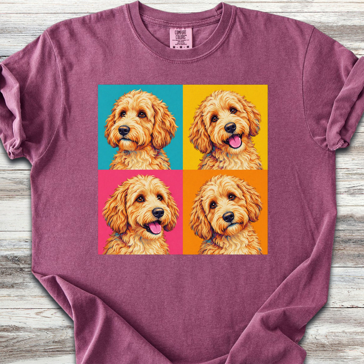 Goldendoodle Pop Art - Berry