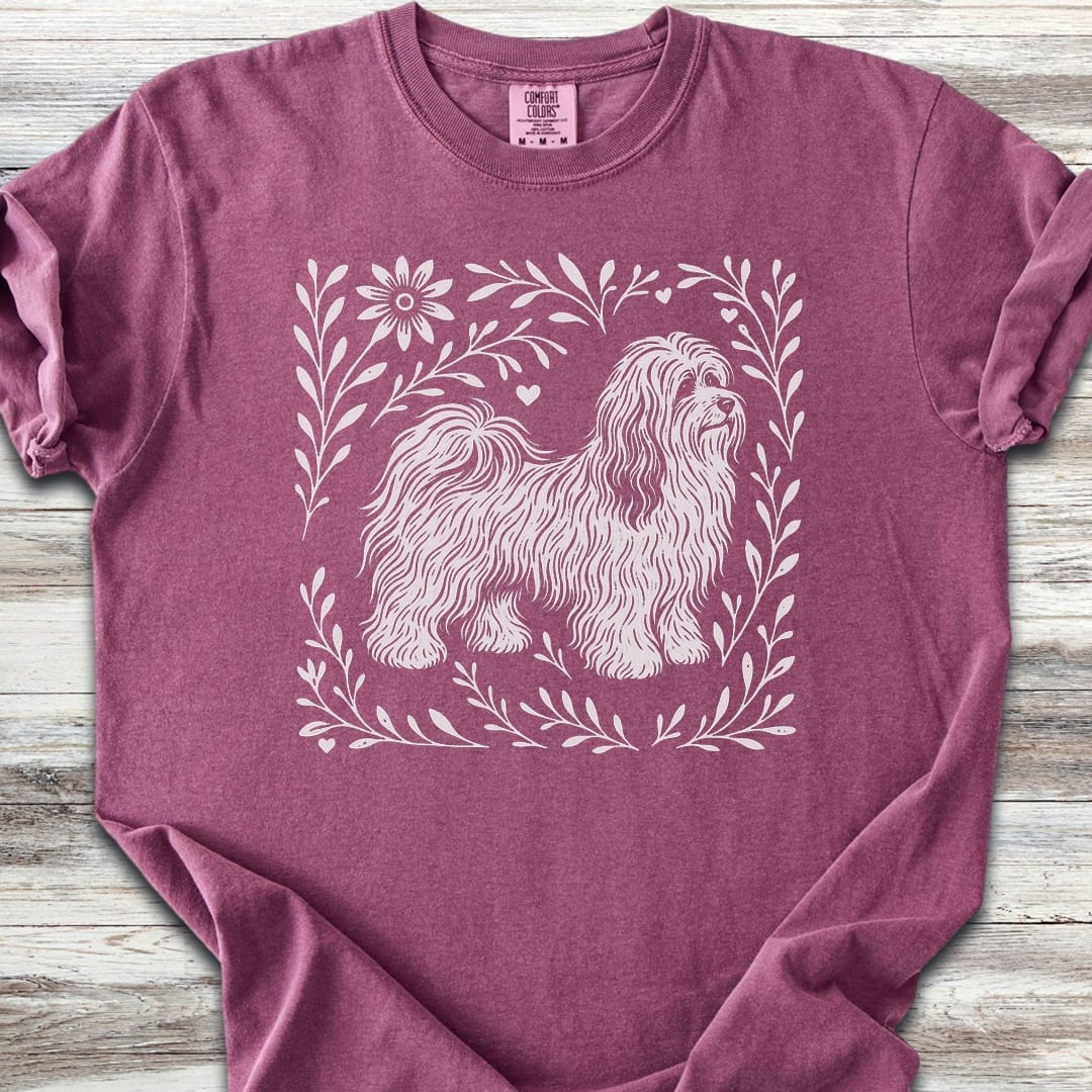 Havanese Linocut - Berry