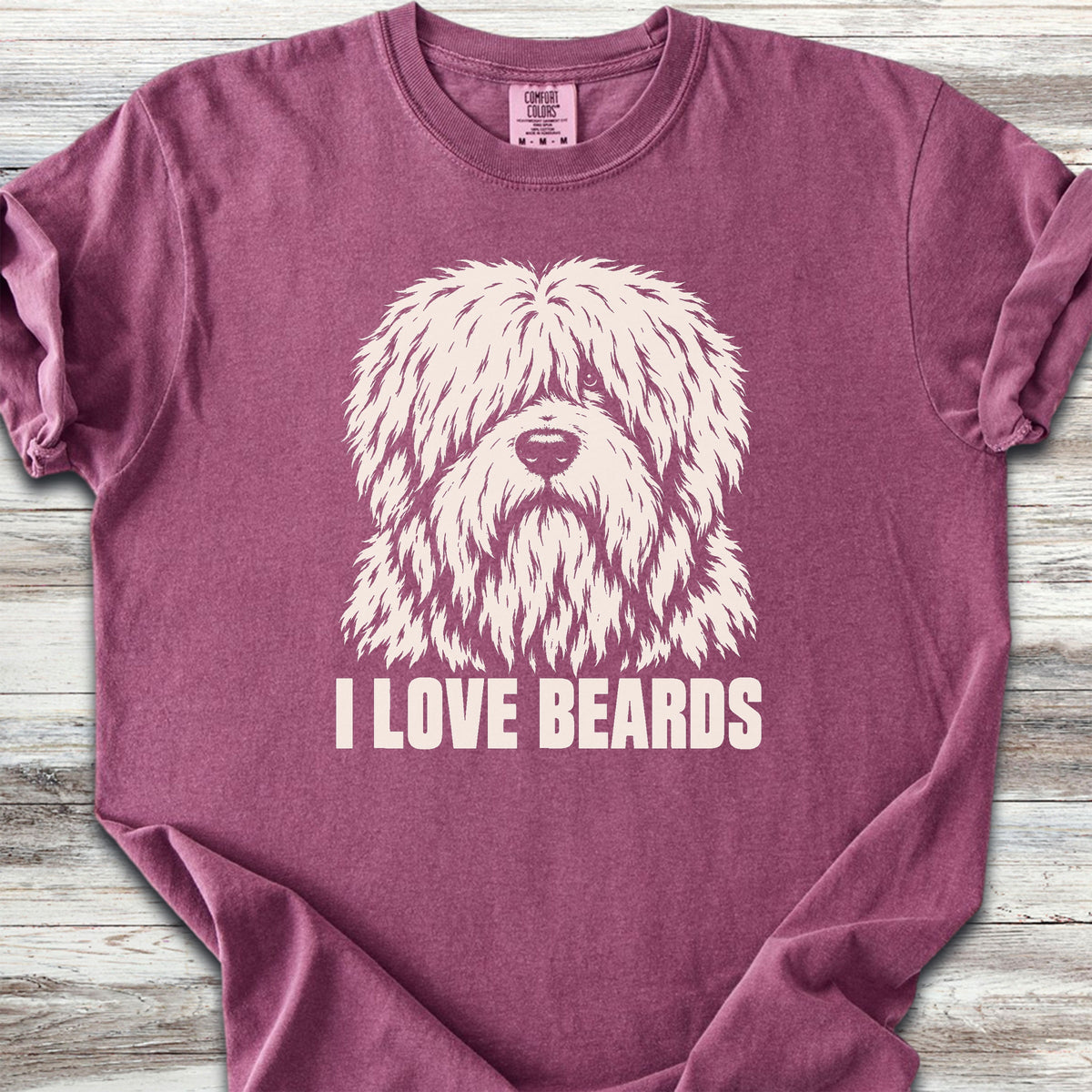 Old English Sheepdog I Love Beards - Berry