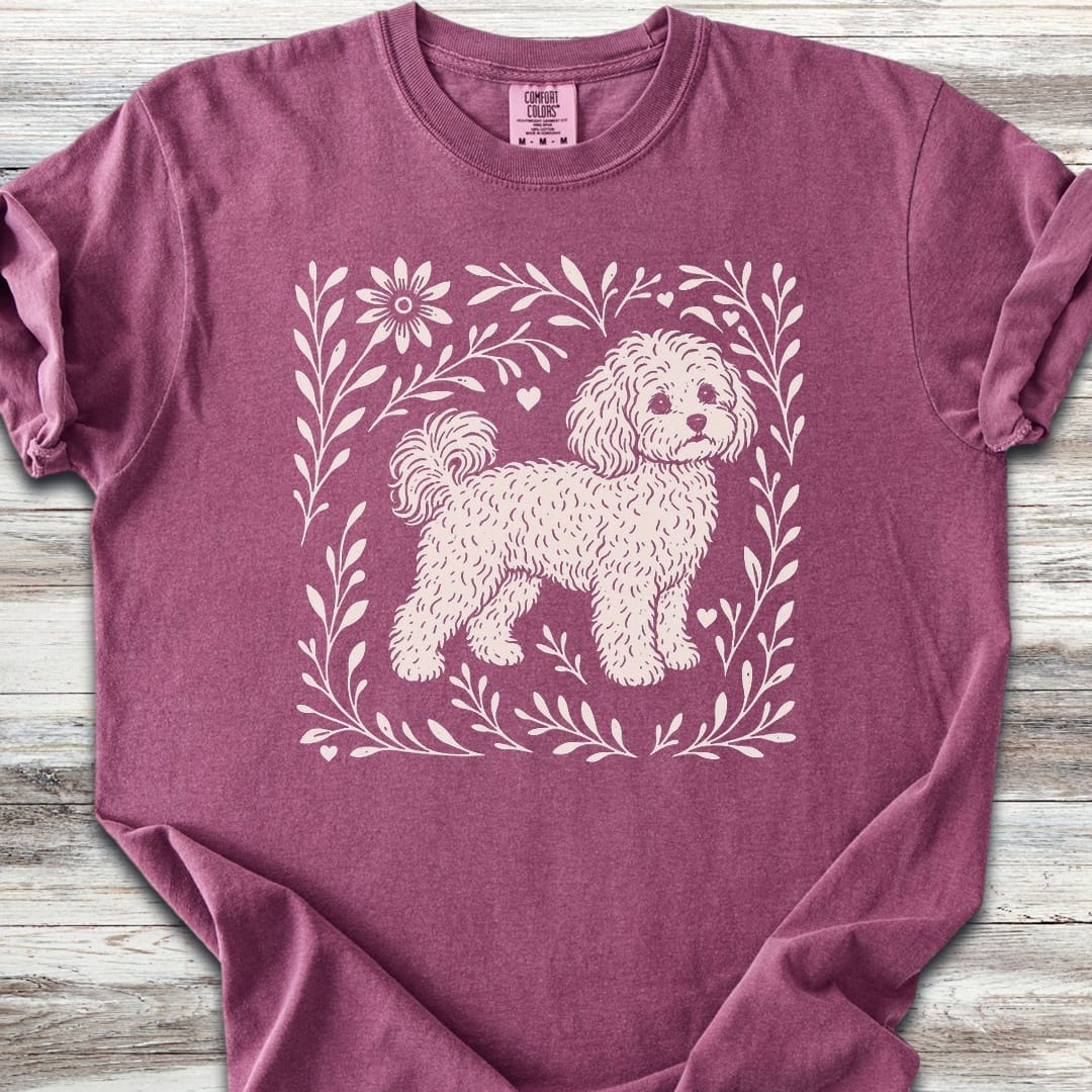 Maltipoo Linocut - Berry