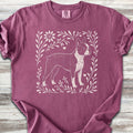 Boston Terrier Linocut - Berry
