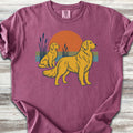 Golden Retriever Retro Sun - Berry