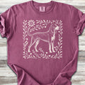 Coonhound Linocut - Berry