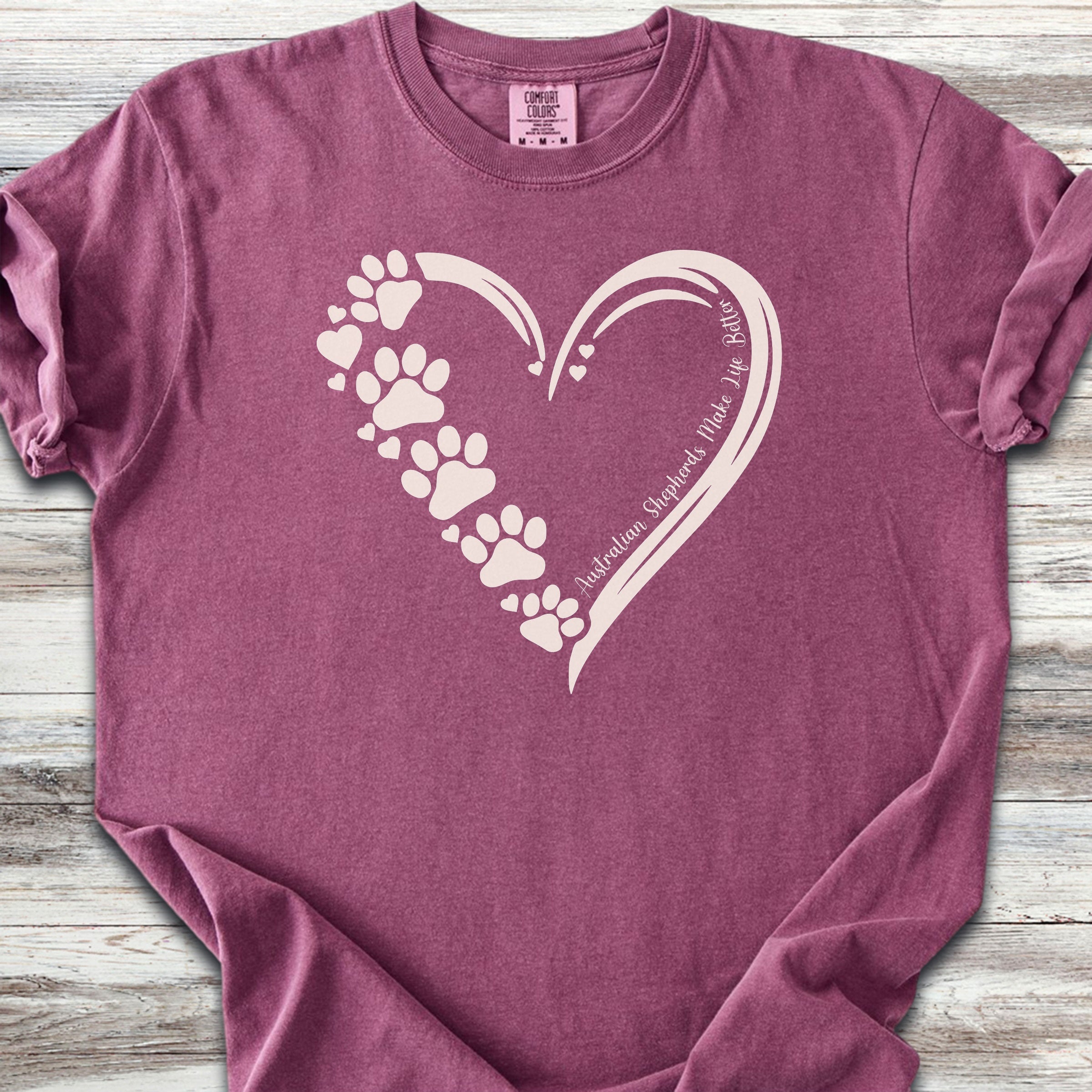 Australian Shepherd Loyal Heart - Berry
