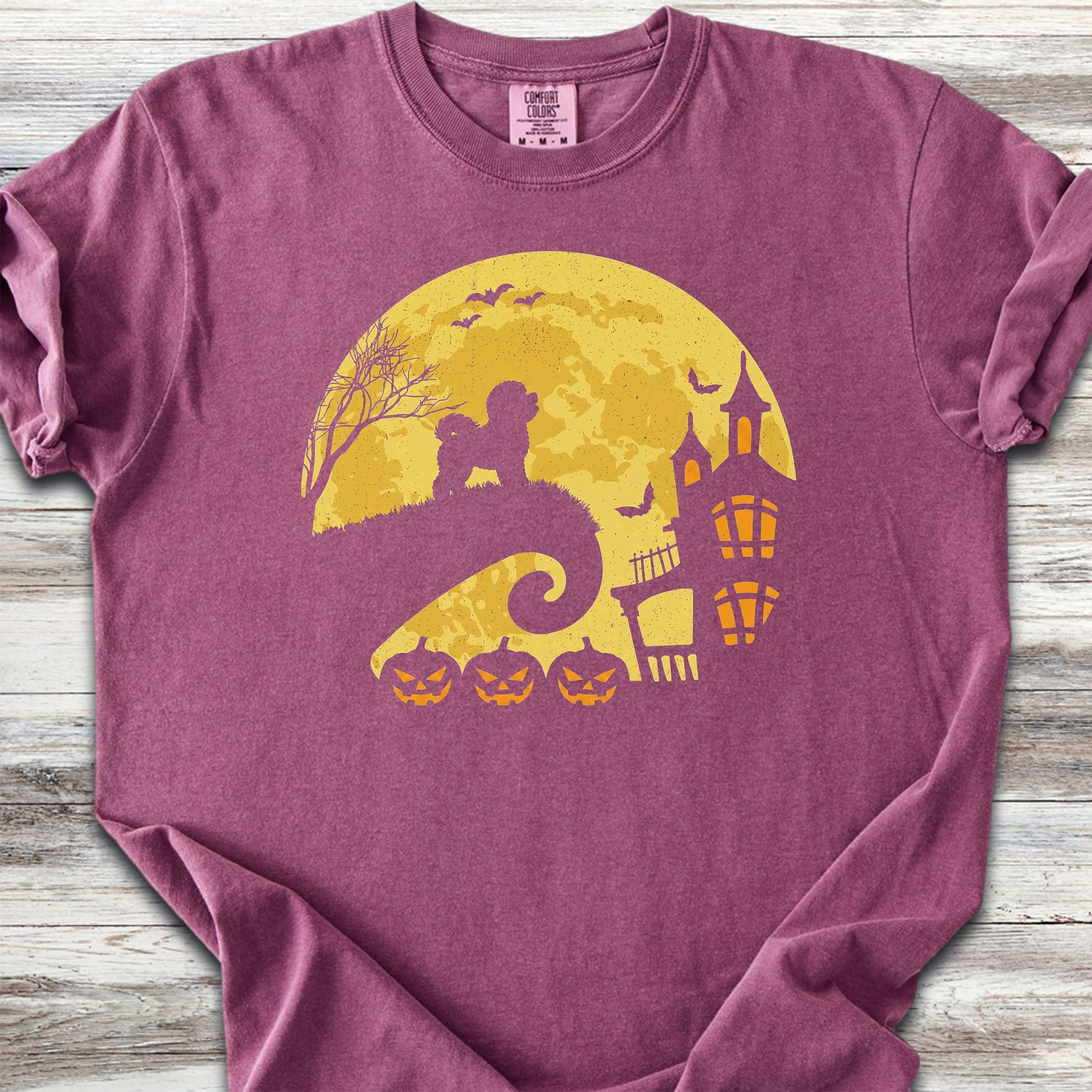 Bichon Frise Halloween Moon - Berry