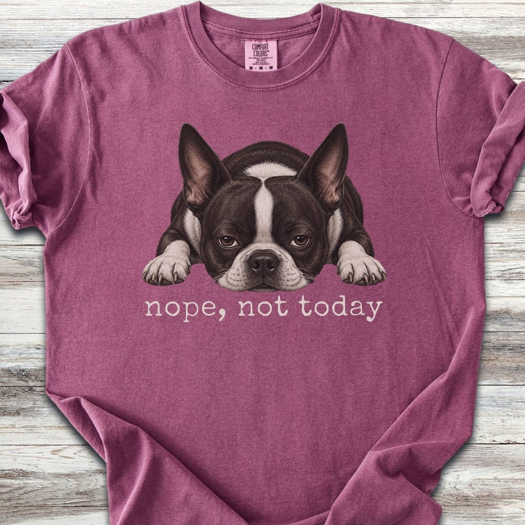 Boston Terrier Nope - Berry