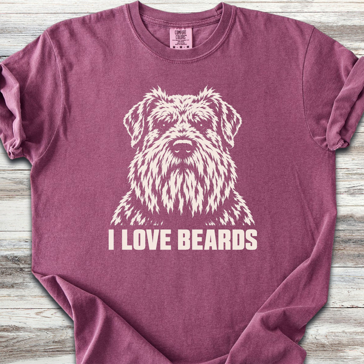 Bouvier I Love Beards - Berry