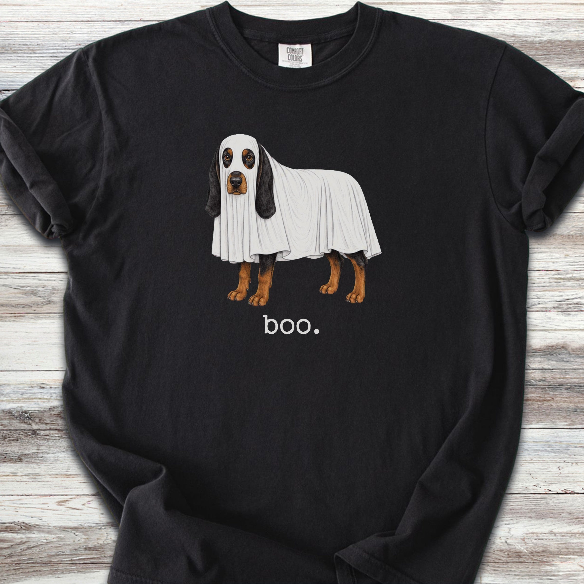Black and Tan Coonhound Boo - Black
