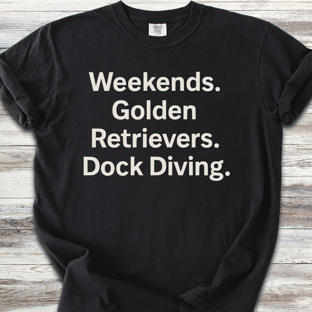 Golden Retriever Weekends Dock Diving - Black