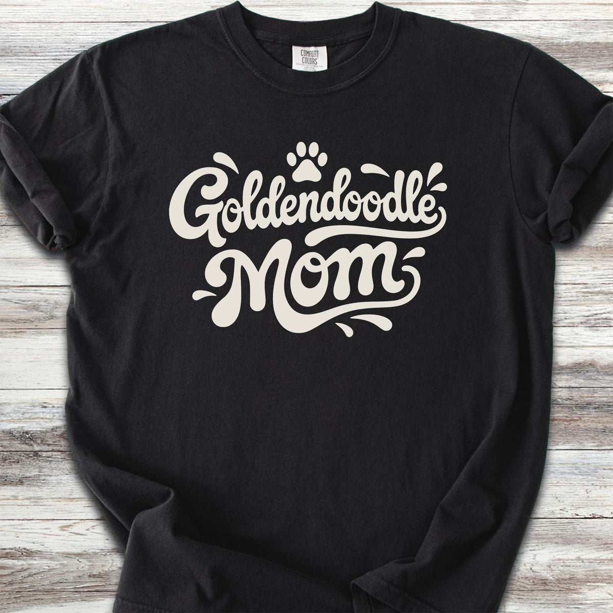 Goldendoodle Groovy Mom - Black