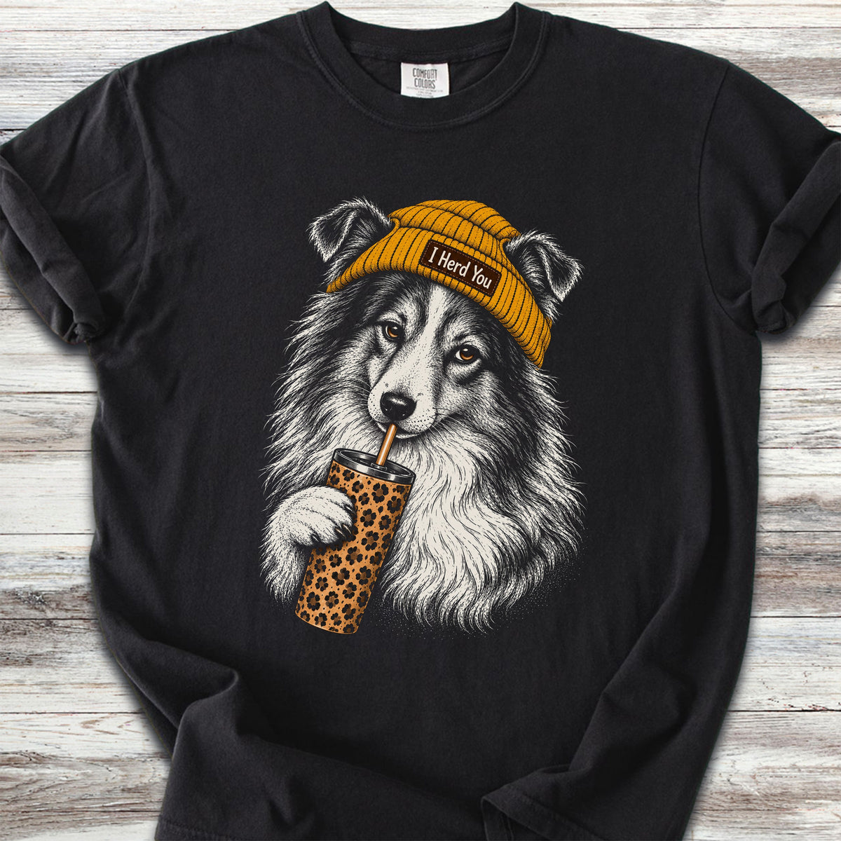 Shetland Sheepdog Herd You Beanie - Black