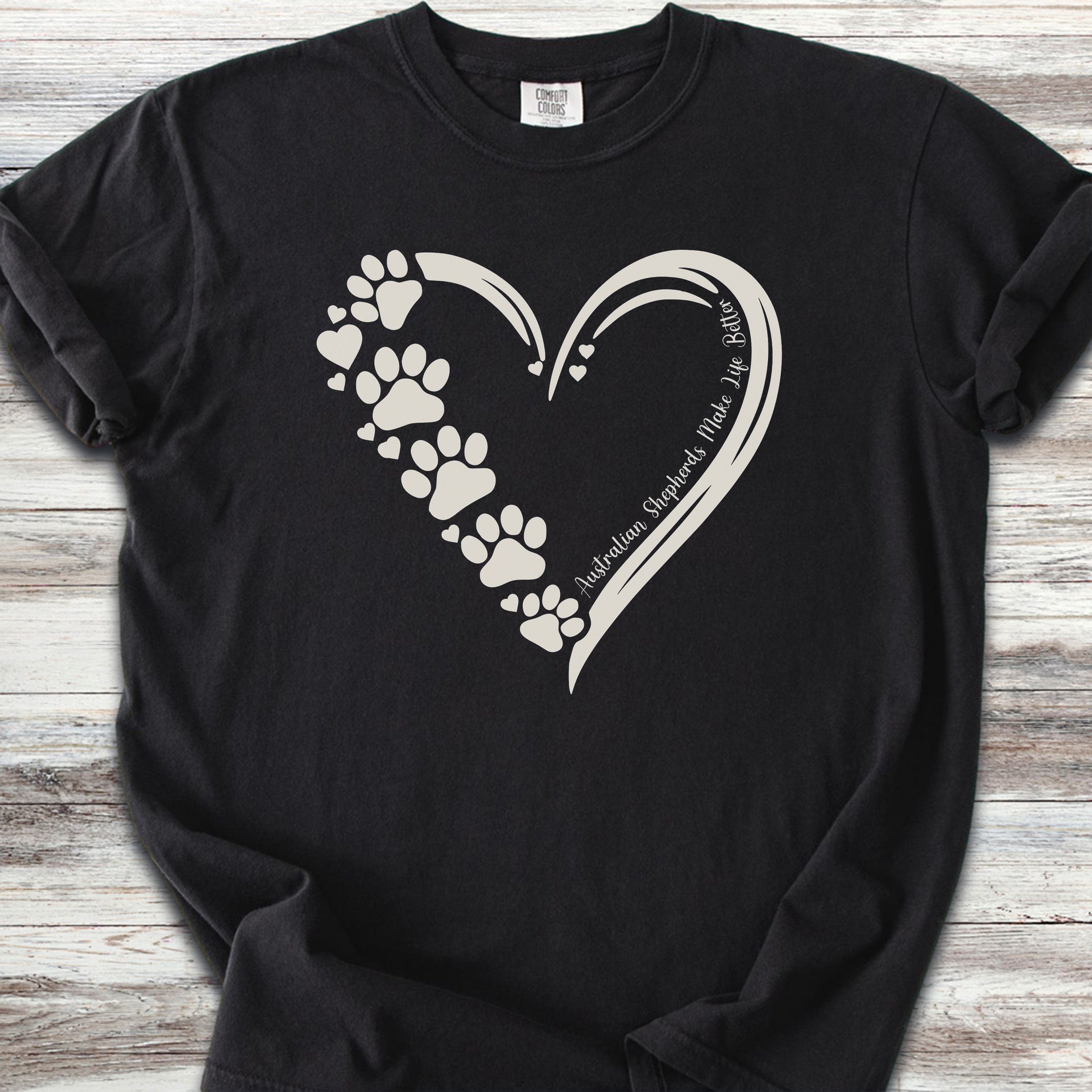 Australian Shepherd Loyal Heart - Black