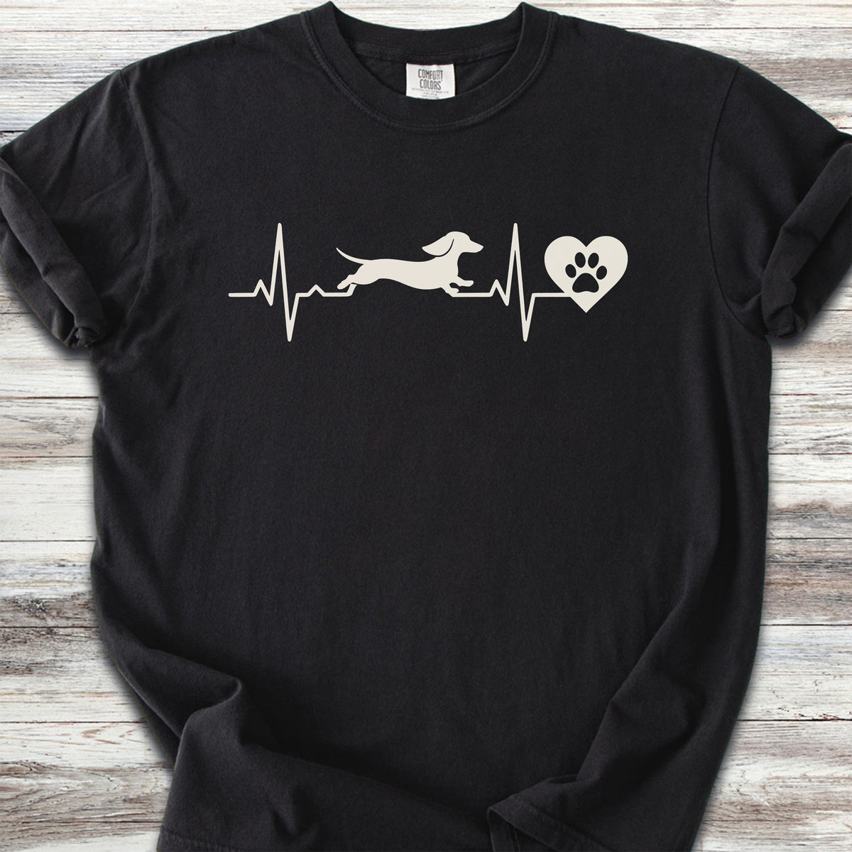 Dachshund Heartbeat - Black