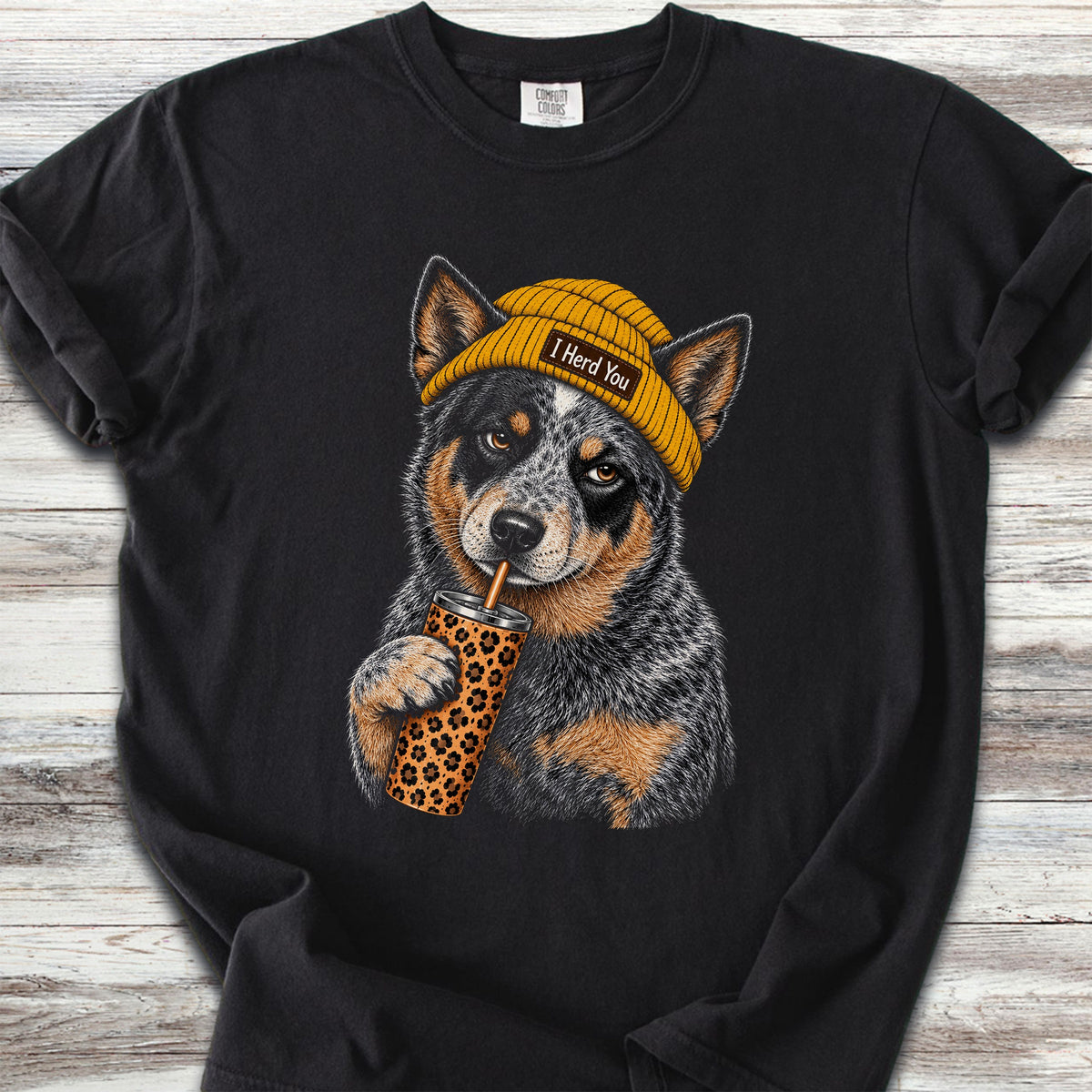 Australian Cattle Dog Herd You Beanie - Black