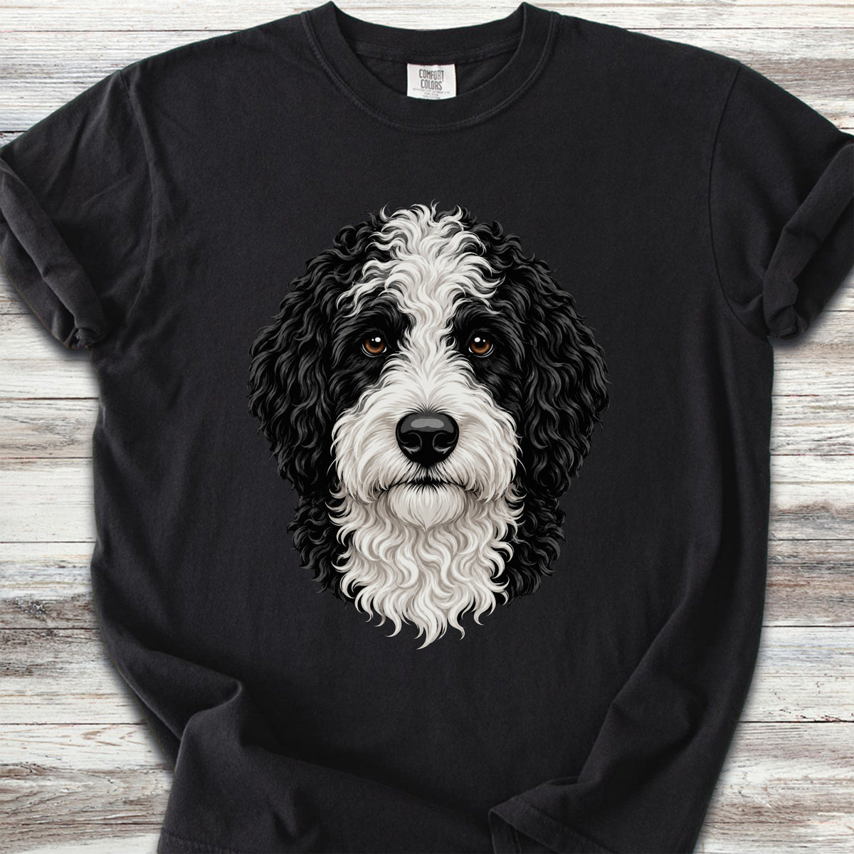 Sheepadoodle Studio Portrait - Black