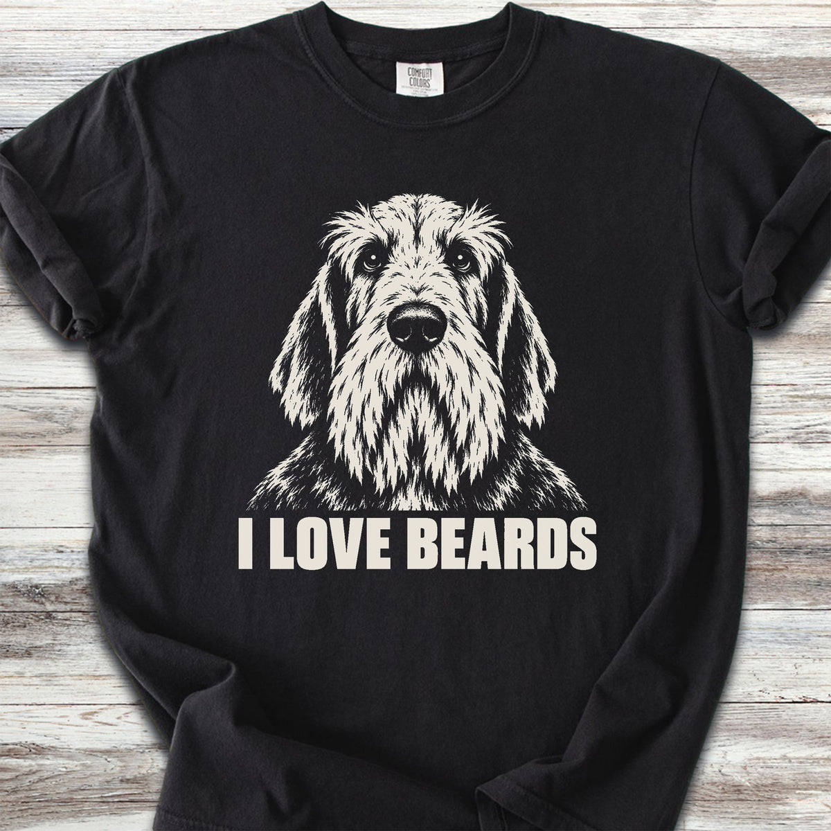 Spinone Italiano I Love Beards - Black